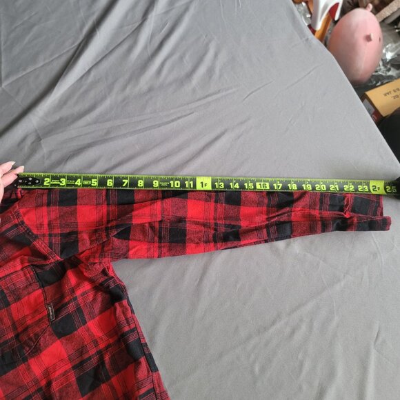 Eddie Bauer Shirt Mens L Red Plaid Button Up Cotton Camping Outdoor Casual Top - Picture 9 of 11